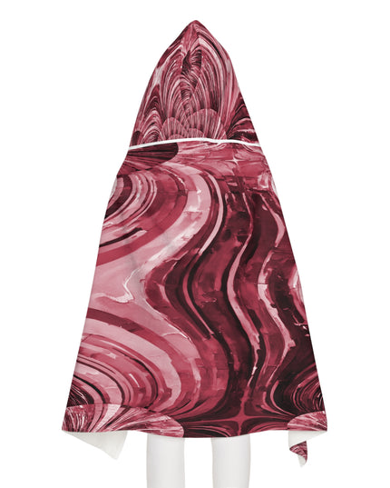 Uzi Spiral Ruby Youth Hooded Towel, 24" x 48"