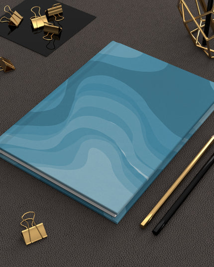 Sky Blue Wavey 5.75" x 8" Hardcover Journal Matte with 150 lined pages