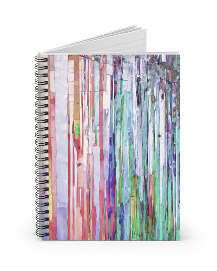 Striped Pastel Spiral Notebook - Ruled Line, 6" x 8", 118 pages