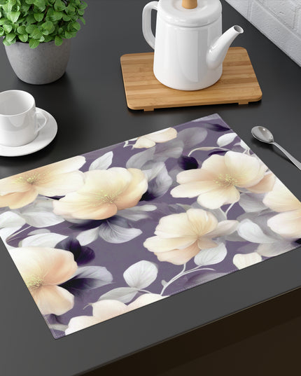 White Blush Floral Bunch Placemat, 1 pc
