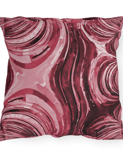 Uzi Spiral Ruby 20" x 20" Outdoor Pillow
