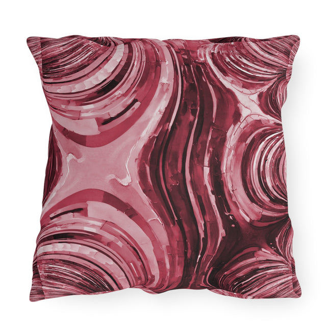 Uzi Spiral Ruby 20" x 20" Outdoor Pillow