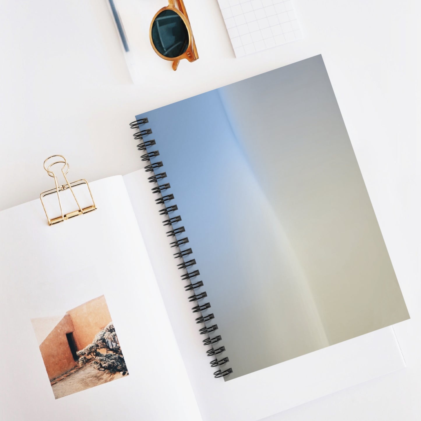 Cobalt Fade Wavey Spiral Notebook - Ruled Line, 6" x 8", 118 pages