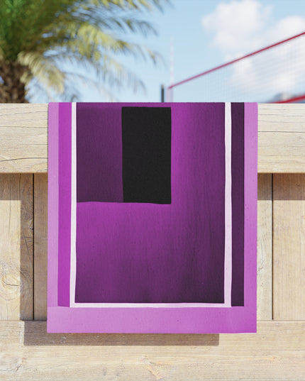 Magenta Shadow Beach Towel, 18" x 27"