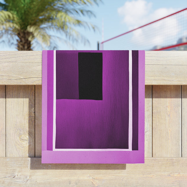 Magenta Shadow Beach Towel, 18" x 27"