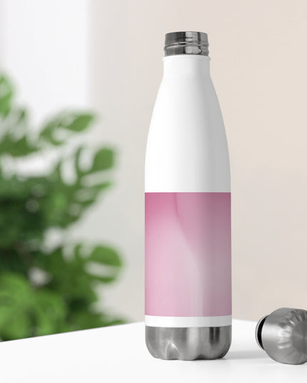 Pink Blush Fade 20oz Insulated White Water Bottle