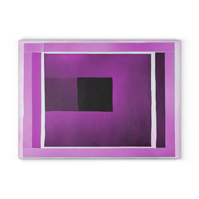Magenta Shadow Glass Cutting Board, 11" x 15"