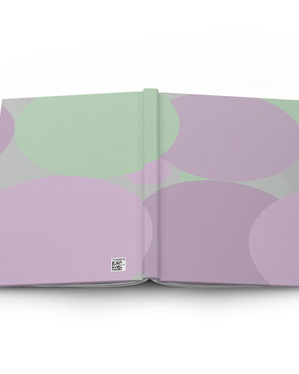Pastel Lavender Purple and Soft Green Patches 5.75" x 8" Hardcover Journal Matte with 150 lined pages