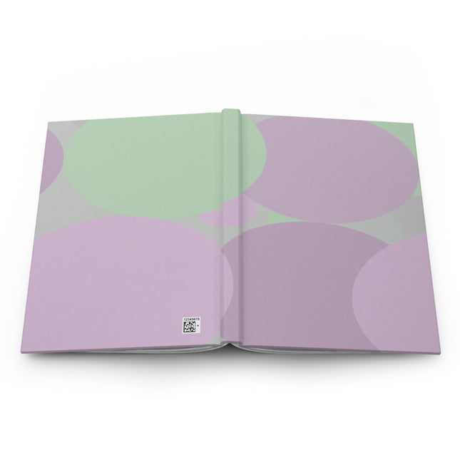 Pastel Lavender Purple and Soft Green Patches 5.75" x 8" Hardcover Journal Matte with 150 lined pages