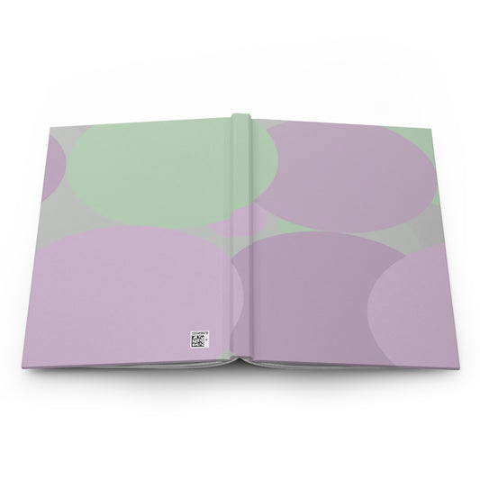 Pastel Lavender Purple and Soft Green Patches 5.75" x 8" Hardcover Journal Matte with 150 lined pages