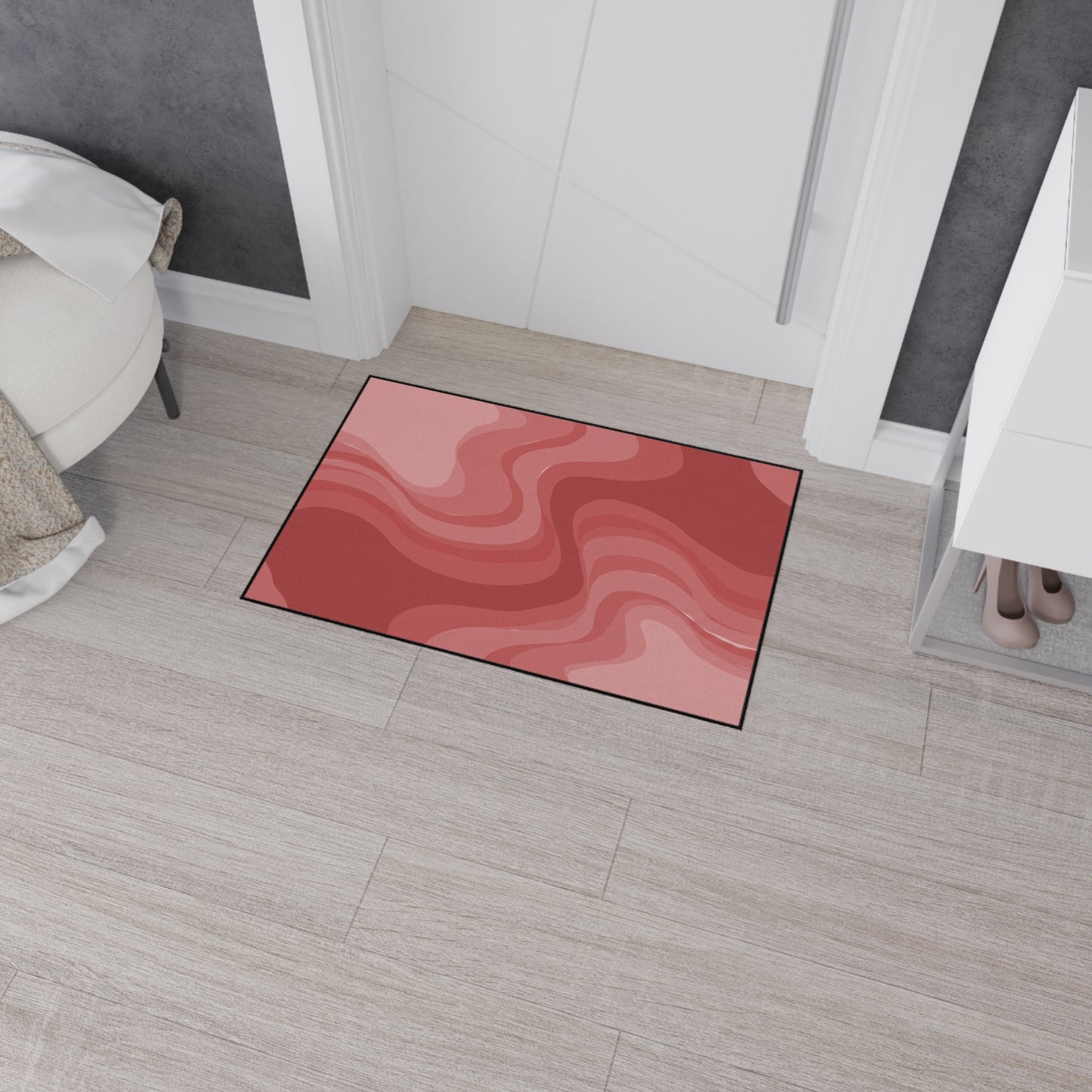 Power Red Wavey 24" x 36" Heavy Duty Floor Mat