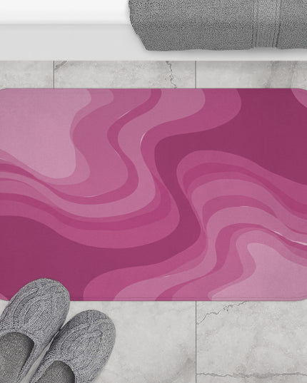 Pinky Mauve Wavey 34" x 21" Bath Mat