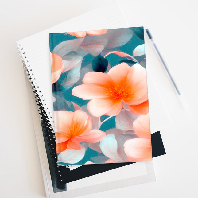 Orange Blossom Floral Bunch Journal - 128 Ruled Line pages, 5" x 7"