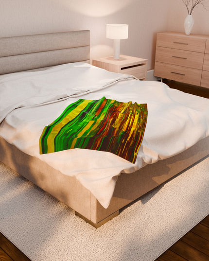 Striped Beta Velveteen Plush Blanket, 30" x 40"
