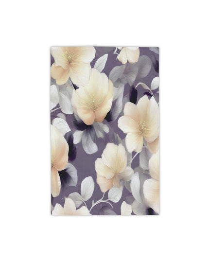 White Blush Floral Bunch Beach Towel, 18" x 27"