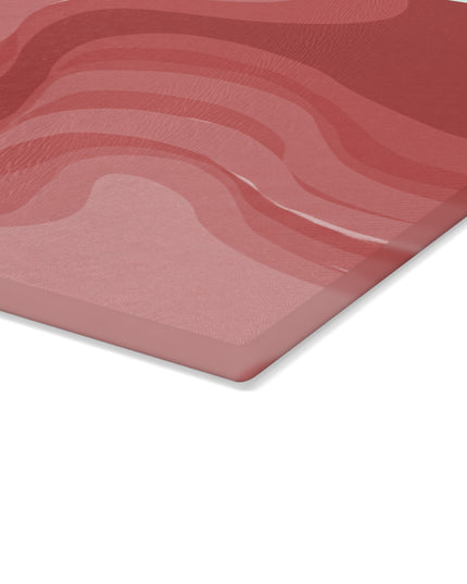 Power Red Wavey Glass Cutting Board, 11" x 15"
