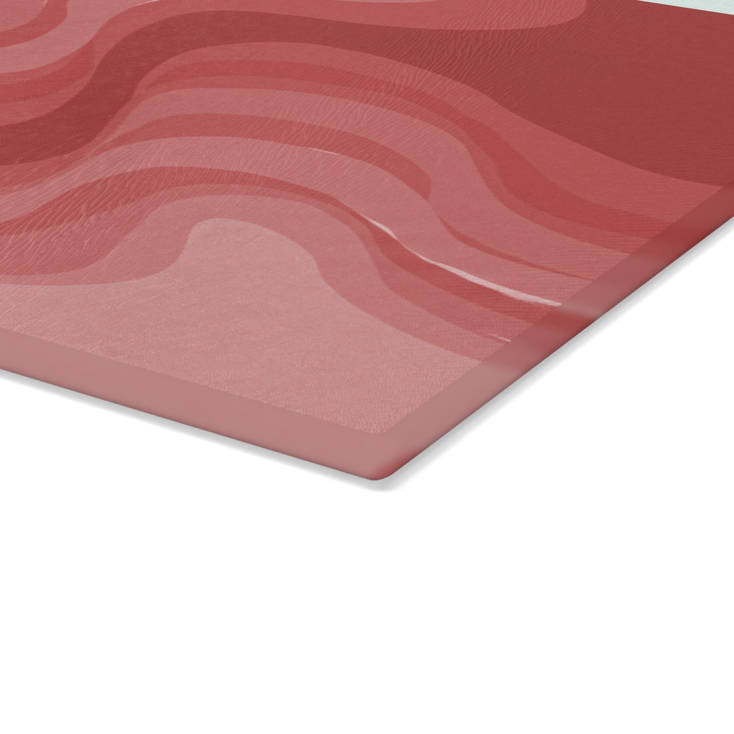 Power Red Wavey Glass Cutting Board, 11" x 15"