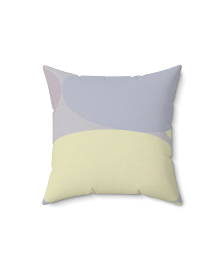 Pastel Soft Blue and Soft White Patches 14" x 14" Faux Suede Square Pillow