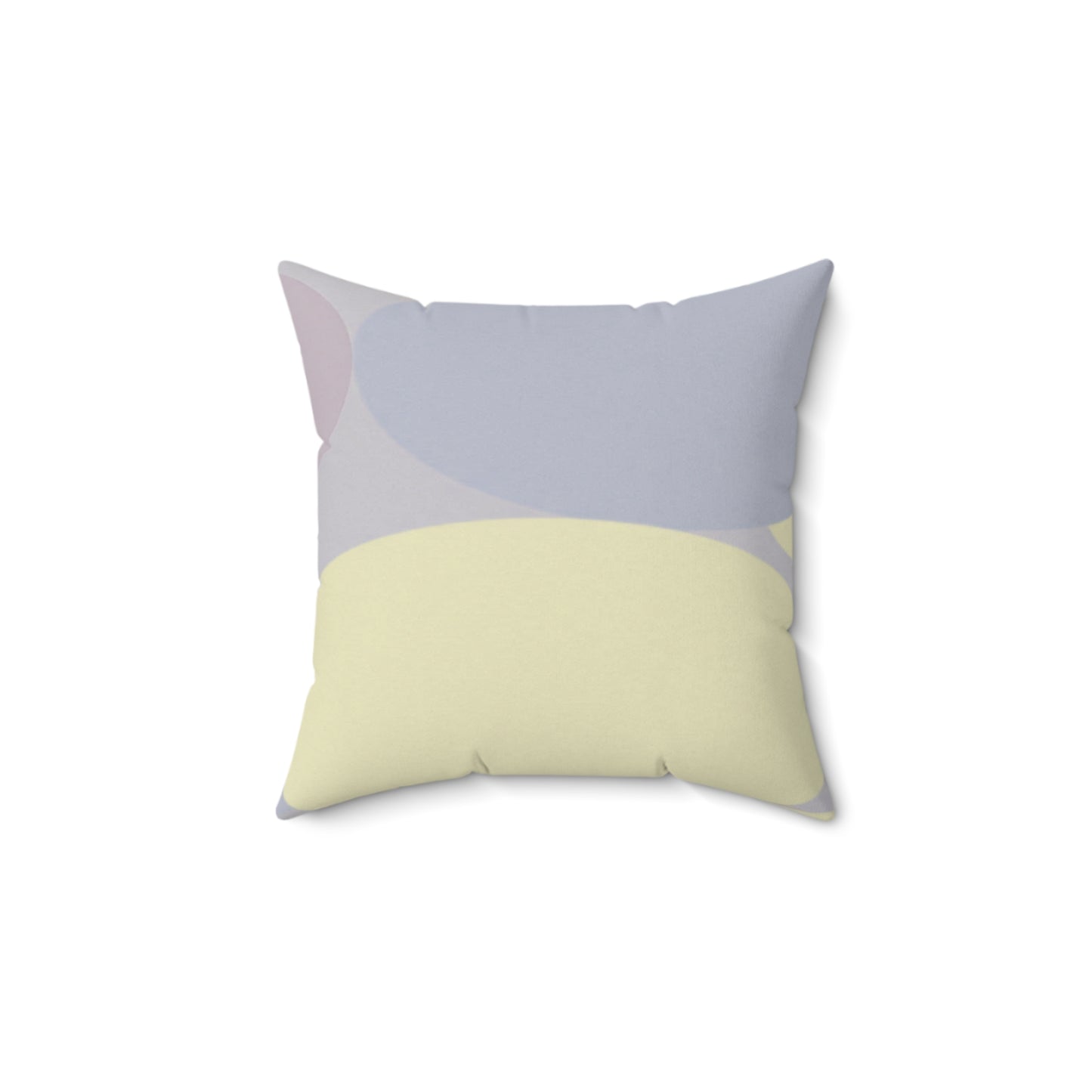 Pastel Soft Blue and Soft White Patches 14" x 14" Faux Suede Square Pillow