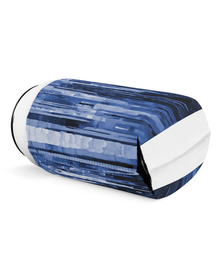 Striped Deep Blue 12 oz Can Cooler Sleeve