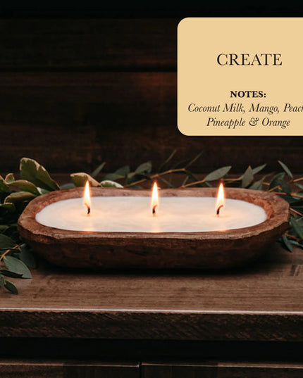 3-Wick Dough Bowl Soy Candle - Create