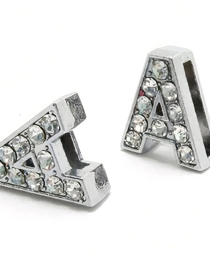 Pavé Letters -Silver Charms