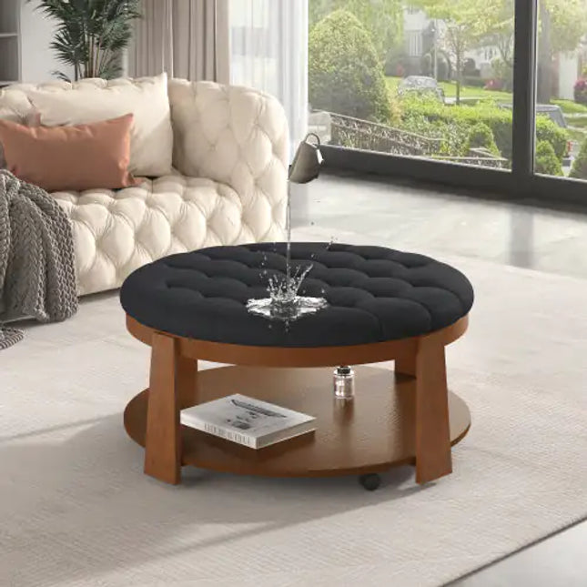 Round Footstool Table