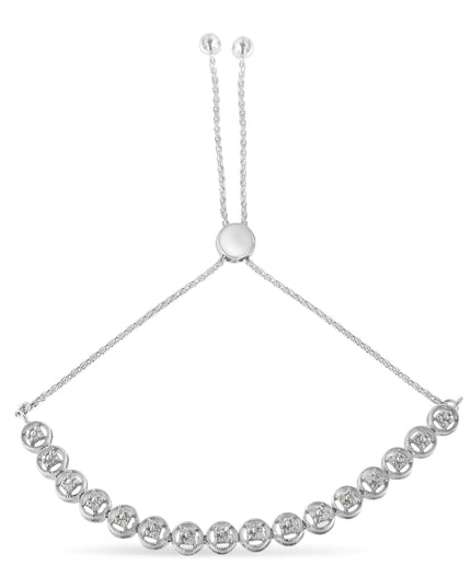 Sterling Silver Diamond Bolo Bracelet (0.25 cttw, I-J Color, I3 Clarity)