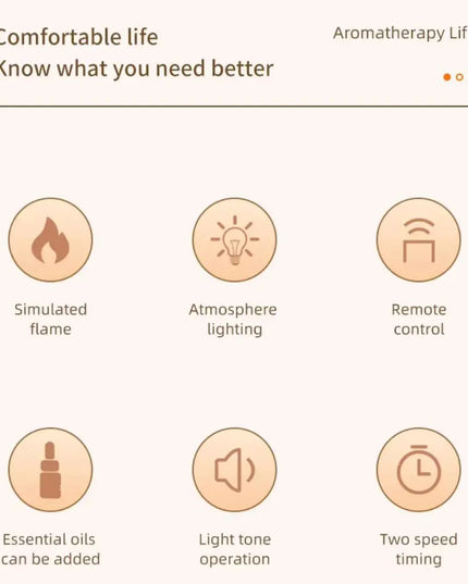 Flame Effect LED Aromatherapy Diffuser