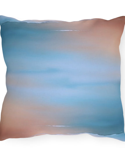 Blue Sea Peach Fog 16" x 16" Outdoor Pillow