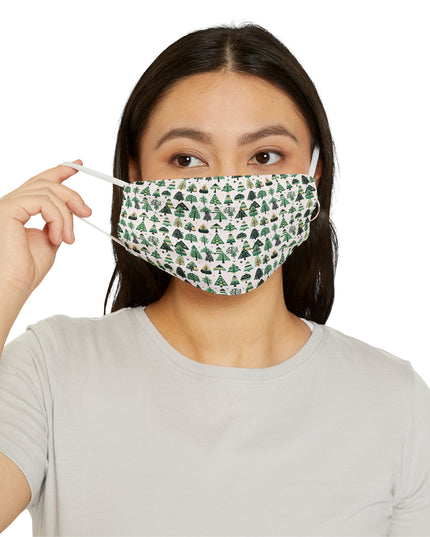 Mini Vintage Green Trees Snug-Fit Polyester Face Mask