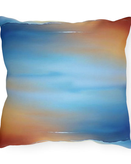 Blue Sea Red Orange Fog 16" x 16" Outdoor Pillows