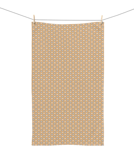 Tan Sunset Star-crossed Bodies Hand Towel, 16" x 28"