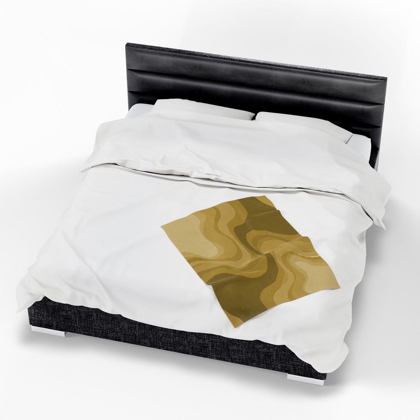 Brown Wavey Velveteen Plush Blanket, 30" x 40"