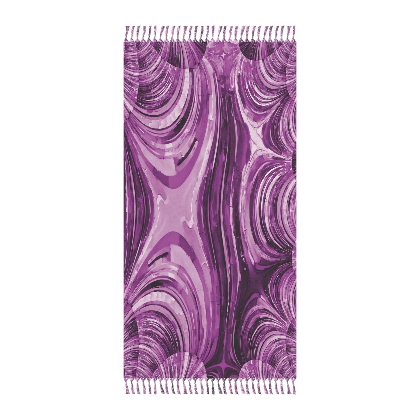 Uzi Spiral Powder Lavender 38" × 81" Boho Beach Cloth
