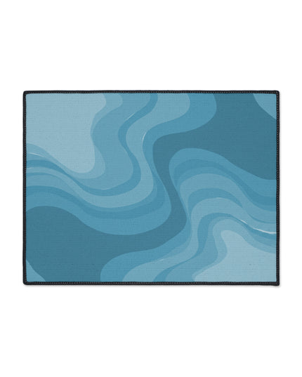 Sky Blue Wavey 18" x 24" Heavy Duty Floor Mat