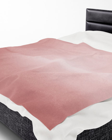 Rose Red Fade Velveteen Plush Blanket, 60" x 80"