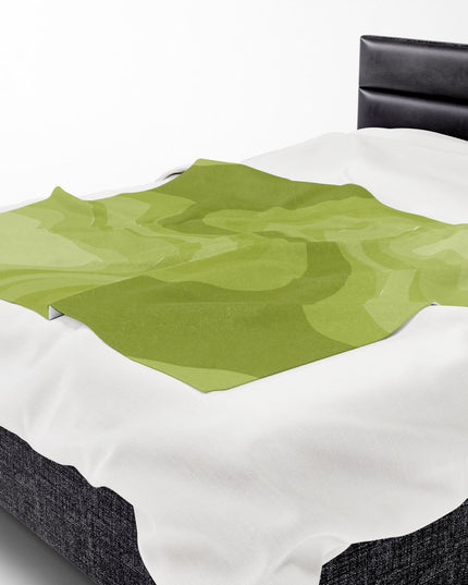 Lemon Wavey Velveteen Plush Blanket, 50" x 60"