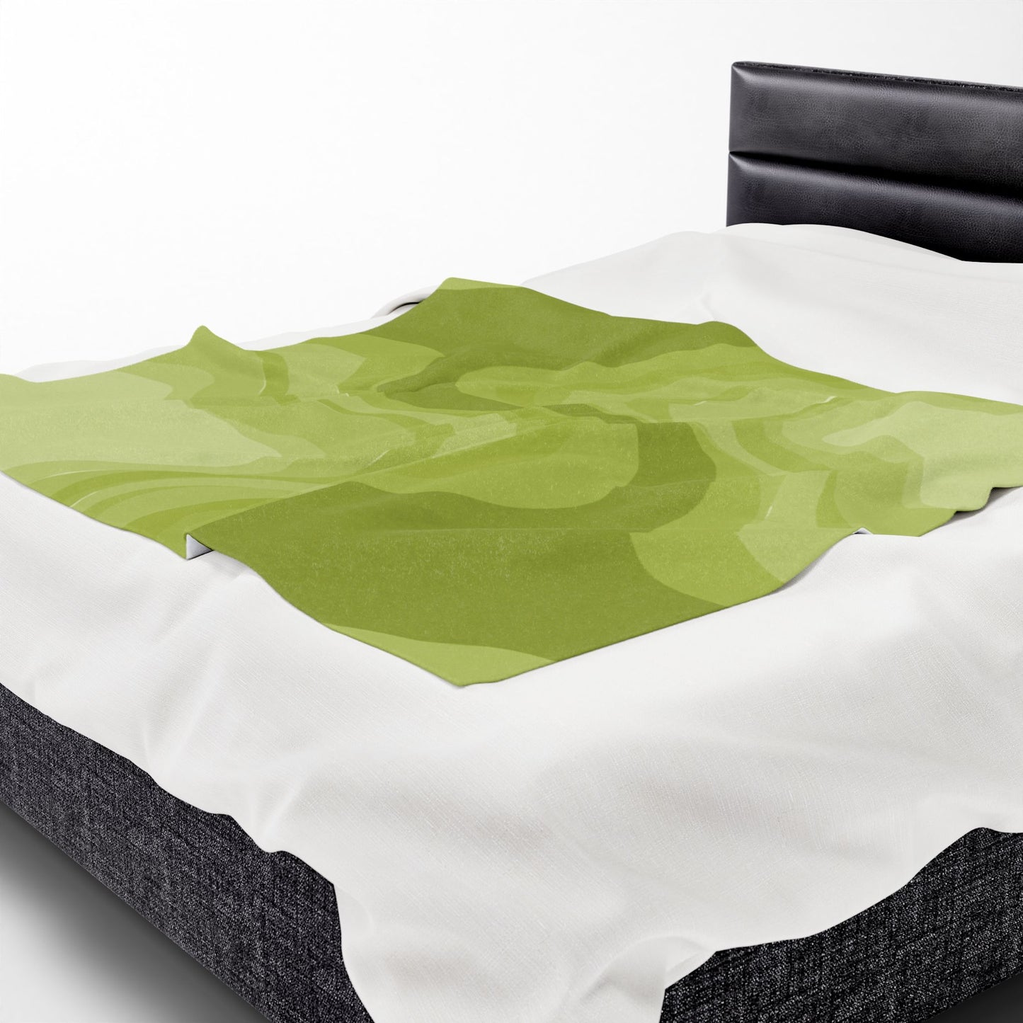 Lemon Wavey Velveteen Plush Blanket, 50" x 60"