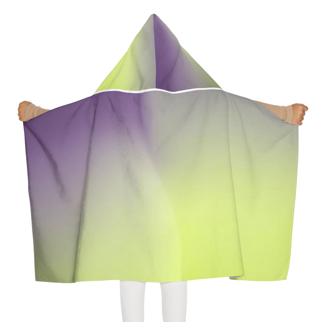 Purple Golden Fade Youth Hooded Towel, 24" x 48"