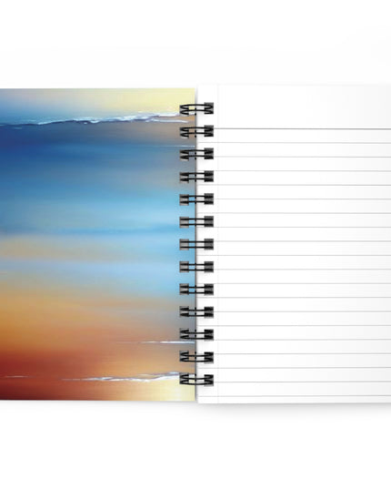 Blue Sea Red Orange Fog Spiral Bound Journal, 5" x 7" 150 pages