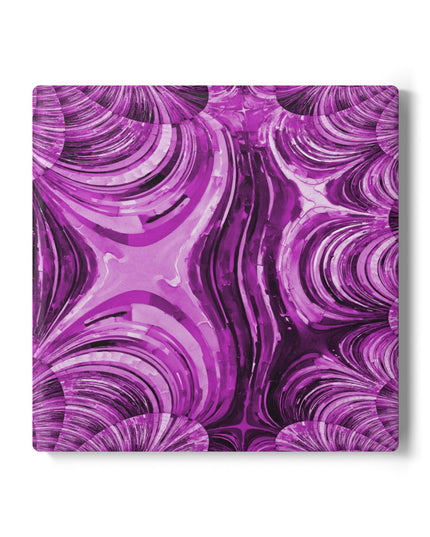 Uzi Spiral Powder Lavender 4" x 4" Square Ceramic Coaster