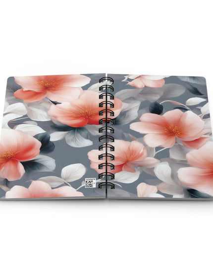 Red Blossom Floral Bunch Bound Journal, 5" x 7" 150 pages