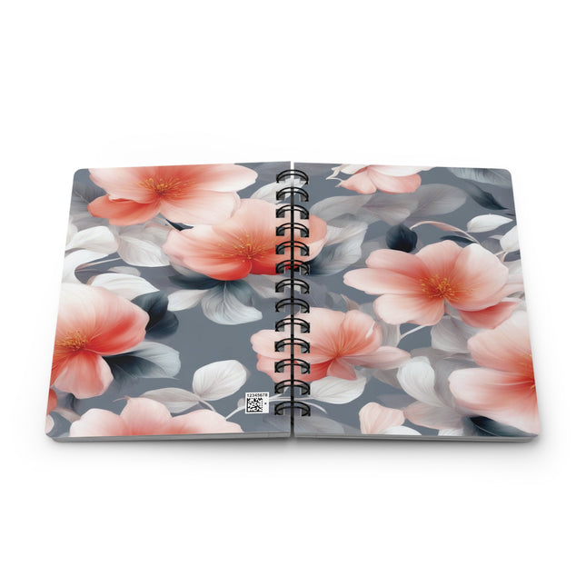 Red Blossom Floral Bunch Bound Journal, 5" x 7" 150 pages