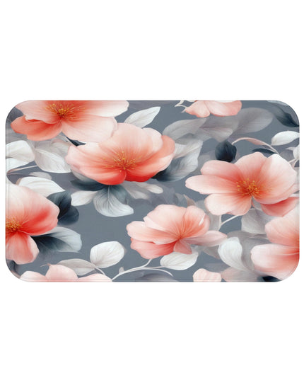 Red Blossom Floral Bunch 34" x 21" Bath Mat