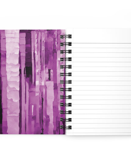 Striped Powder Lavender Spiral Bound Journal, 5" x 7" 150 pages