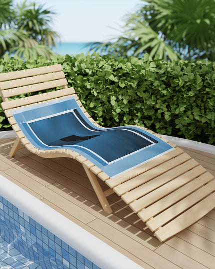 Blue Shadow Beach Towel, 24" x 44"