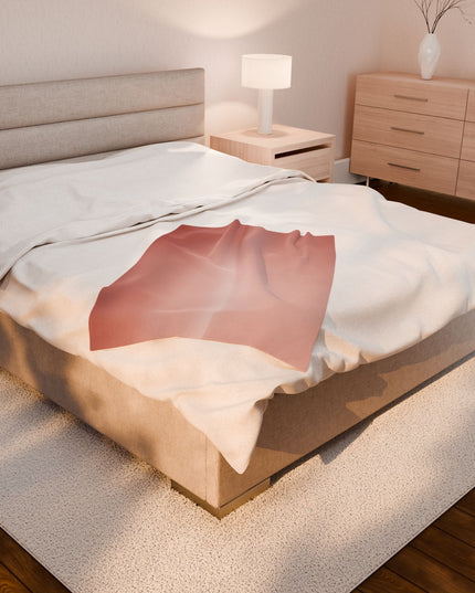 Rose Red Fade Velveteen Plush Blanket, 30" x 40"