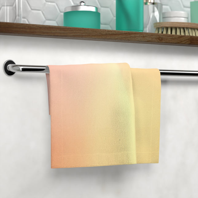 Hot Peach Fade Face Towel, 13" x 13"
