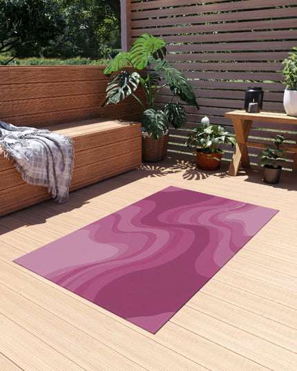 Pinky Mauve Wavey 36" x 60" Outdoor Rug